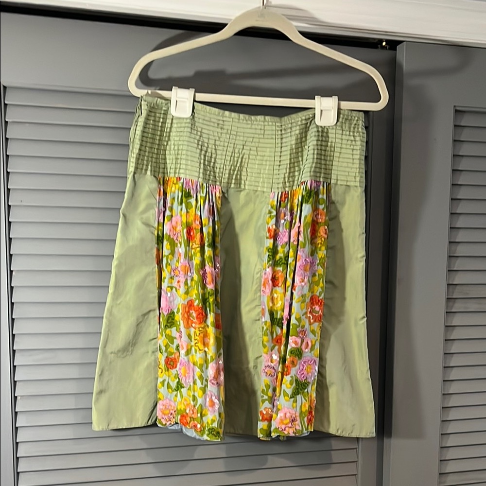 Floral Green Skirt